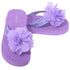 L'Amour Purple Sequin Strap Flower Flip Flop Sandals Little Girls 11-4 - SophiasStyle.com